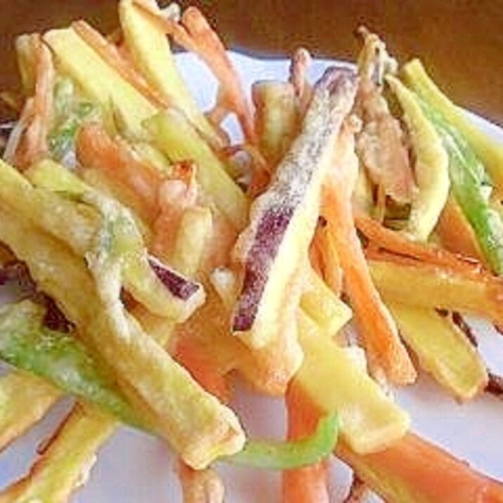 さつまいもと野菜のかき揚げ レシピ 作り方 By Makura S 楽天レシピ さつまいもと野菜のかき揚げ レシピ 作り方 By Makura S 楽天レシピ